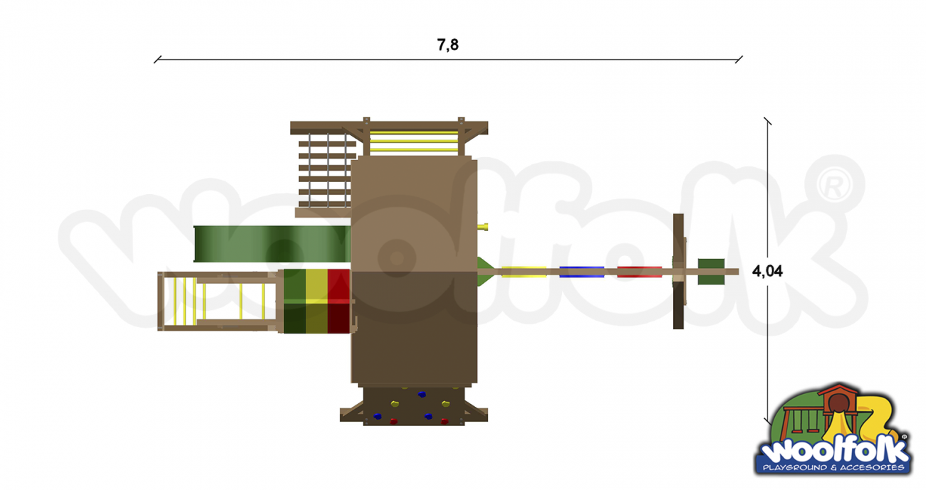 Juego Infantil de Madera de Pino Canadiense. Modelo: WDM004P