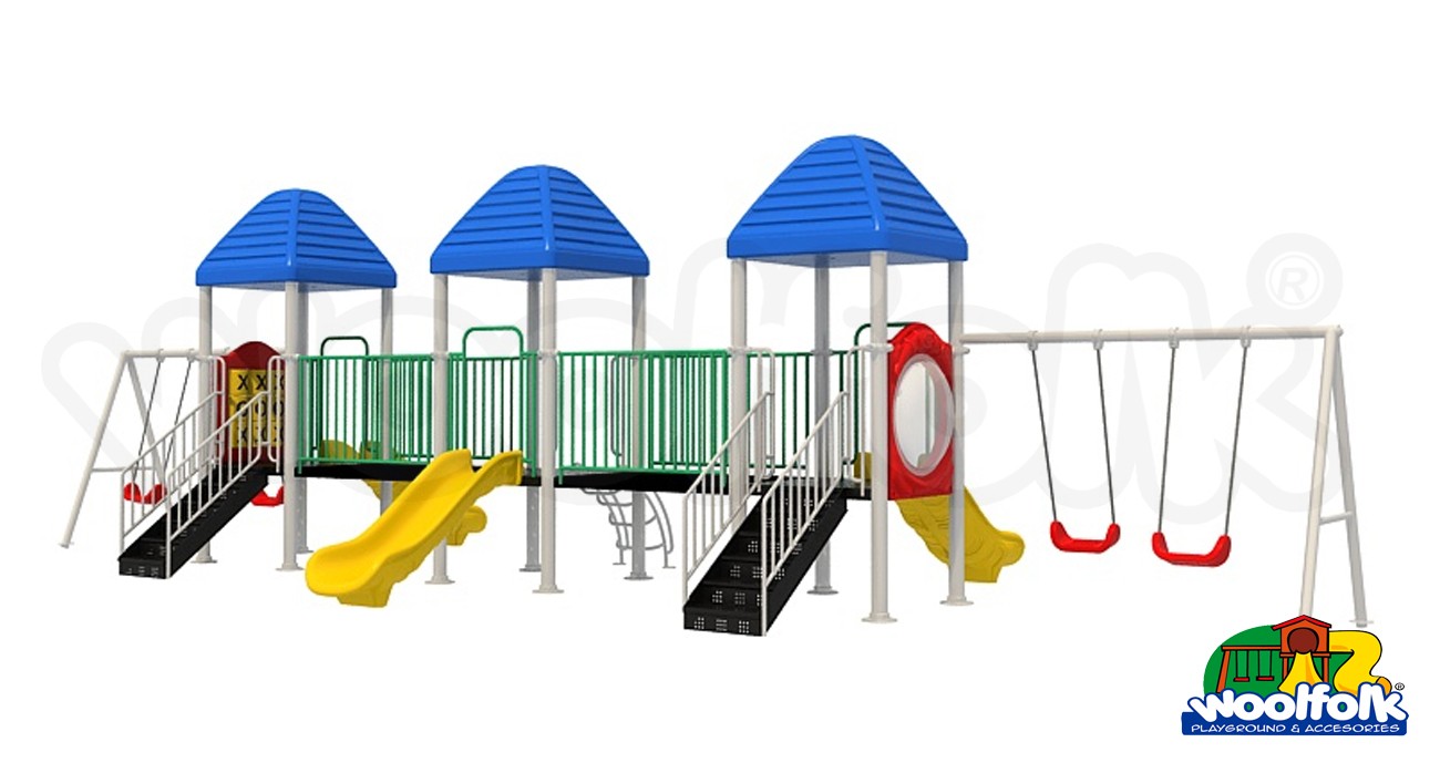 Juego Infantil metálico para exteriores. Modelo: MET215