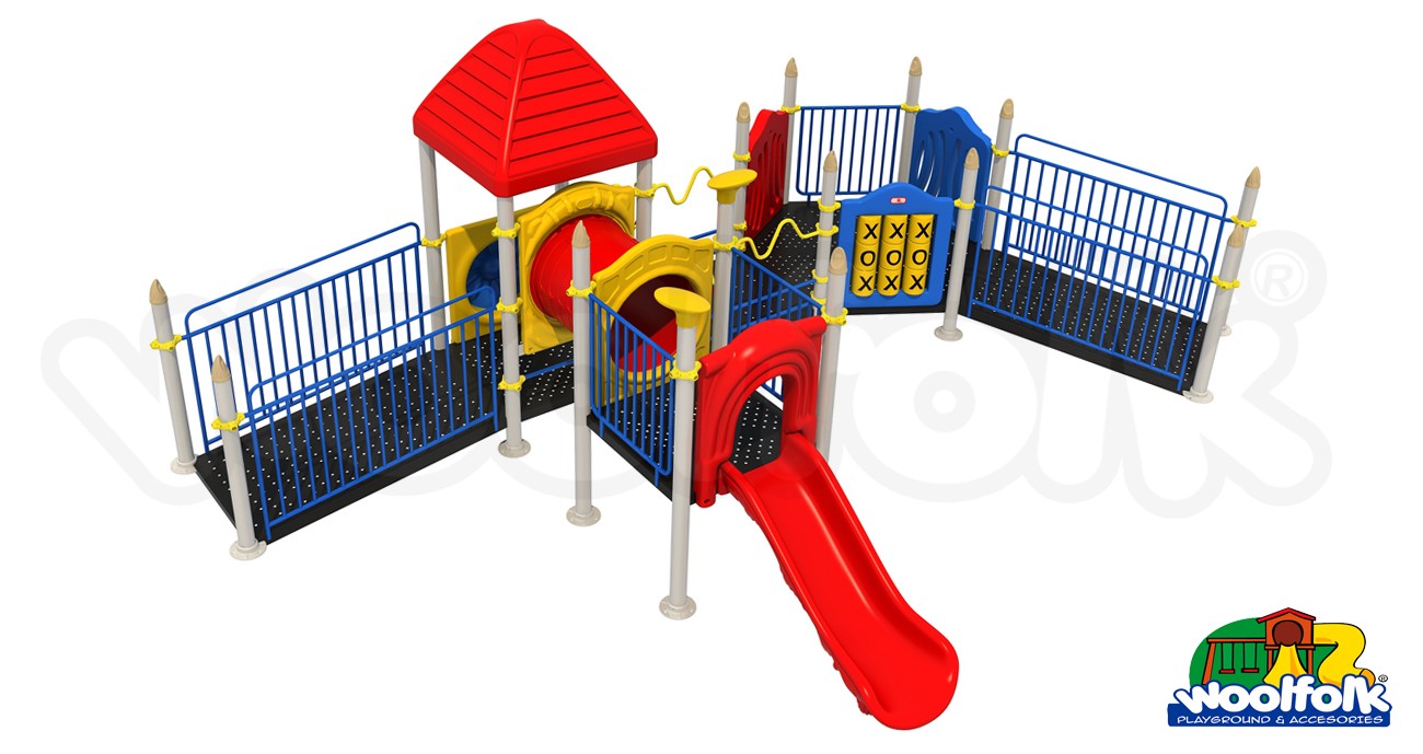Juego Infantil metálico modular inclusivo para exteriores. Modelo: MET250