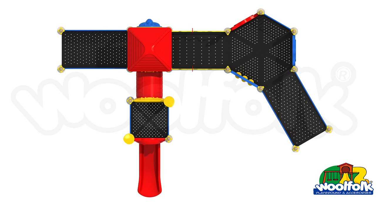 Juego Infantil metálico modular inclusivo para exteriores. Modelo: MET250