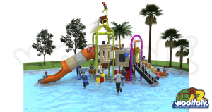 Juego Infantil acuático para parques y chapoteaderos.-WP015