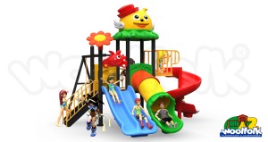 Montable metálico infantil carrusel con asientos individuales y volante giratorio central.-AKM016