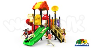 Montable metálico infantil carrusel con asientos individuales y volante giratorio central.-AKM014