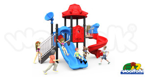 Montable metálico infantil carrusel con asientos individuales y volante giratorio central.-AKM027