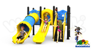 Juego Infantil para exteriores Línea Columpios.-AKM030